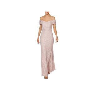 LAUNDRY Womens Pink Lined Spaghetti Strap Full-Length Formal Sheath Dress 10